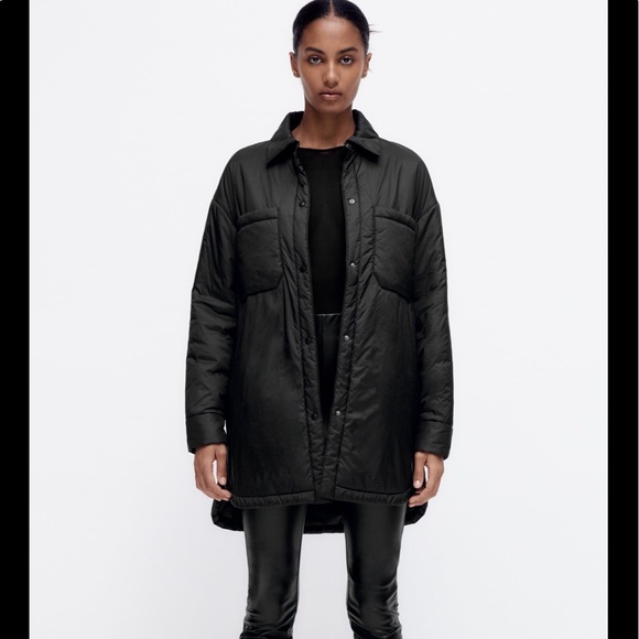 Zara Tops - Zara Oversized WATER REPELLENT OVERSHIRT SHACKET